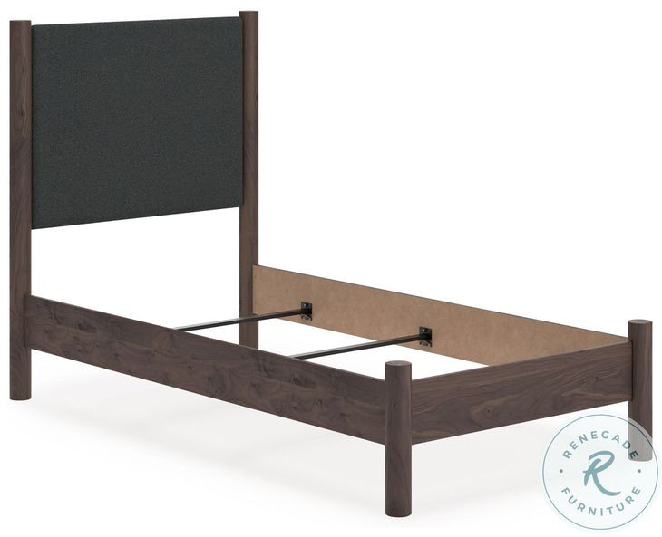 Cadmori Brown Twin Upholstered Panel Bed