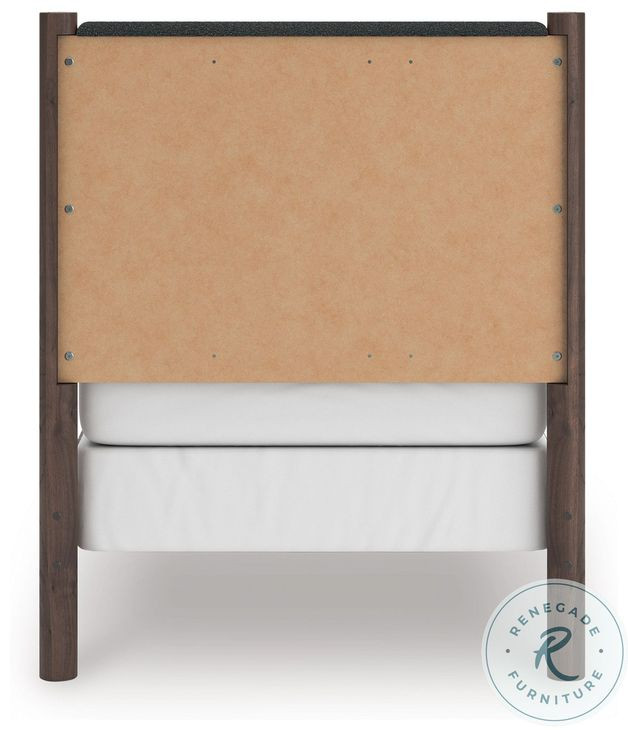 Cadmori Brown Twin Upholstered Panel Bed
