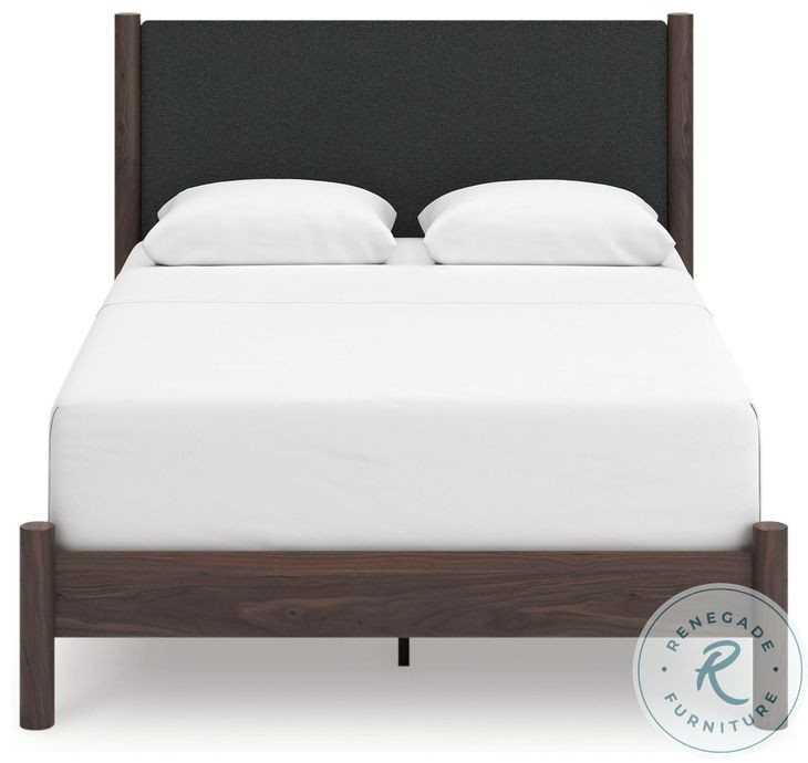 Cadmori Brown Queen Upholstered Panel Bed
