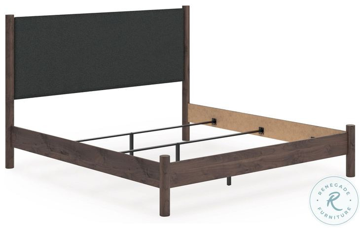 Cadmori Brown King Upholstered Panel Bed