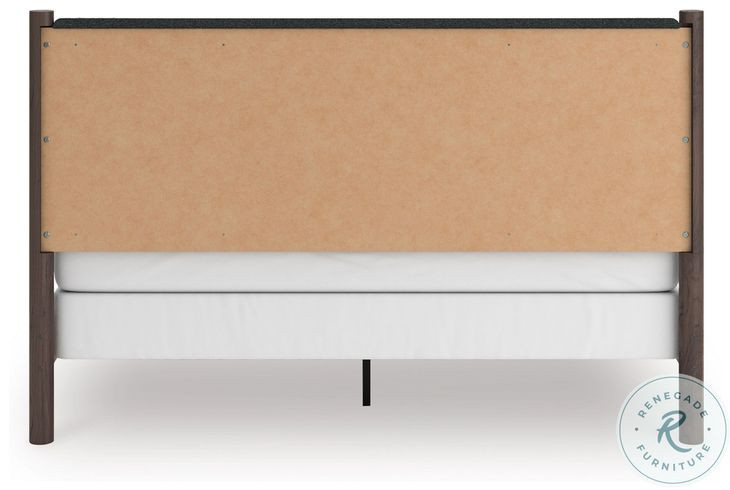 Cadmori Brown King Upholstered Panel Bed