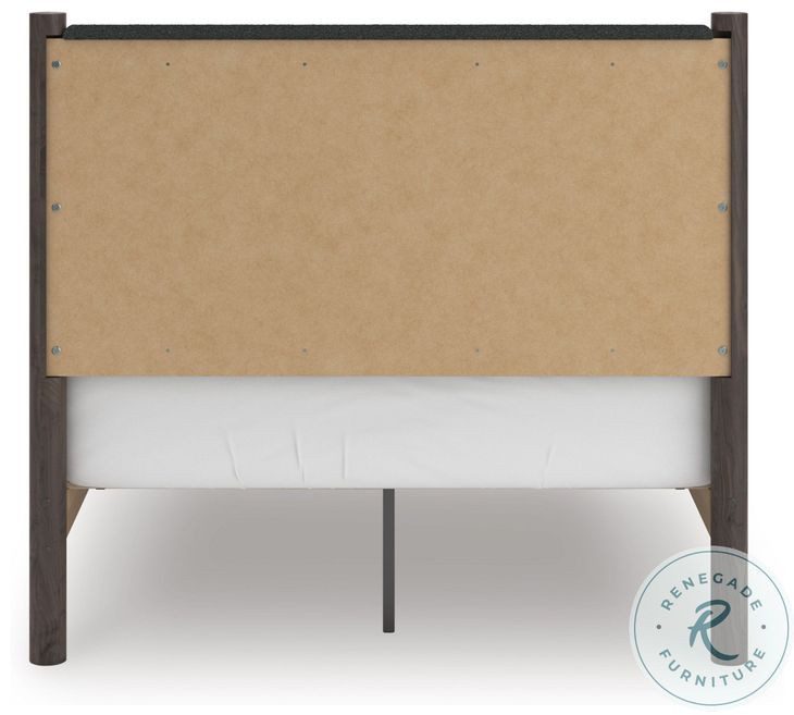 Cadmori Brown Full Upholstered Panel Platform Bed