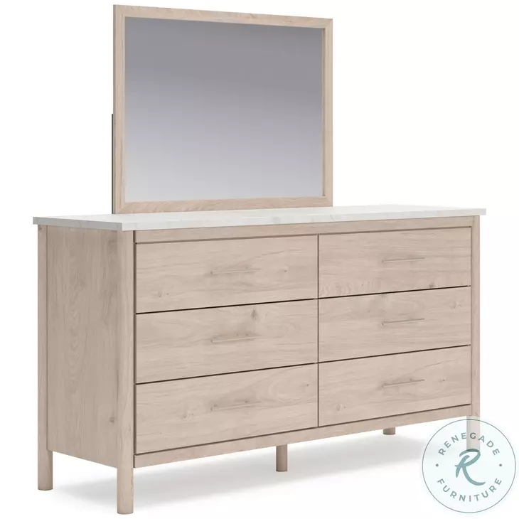 Cadmori Tan And White 6 Drawer Dresser From Ashley Furniture