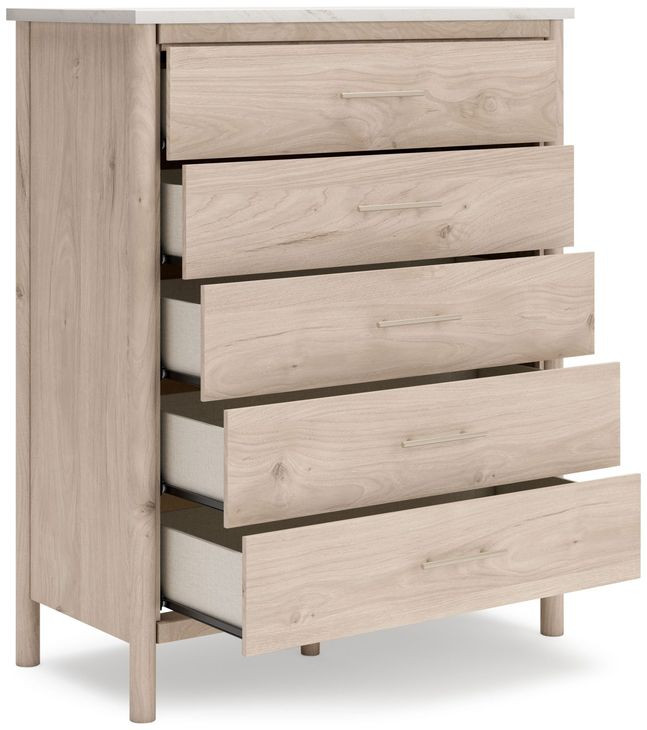 Cadmori Tan And White Youth Panel Upholstered Bedroom Set