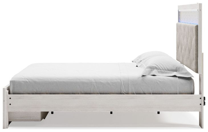 Altyra White King Platform Storage Bed