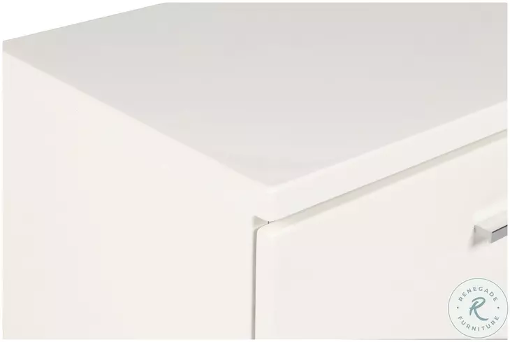 Sapphire High Gloss White Laminate Platform Bedroom Set From