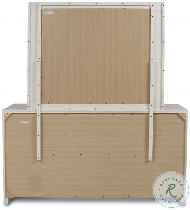 Sapphire High Gloss White Laminate Dresser from New Classic Coleman