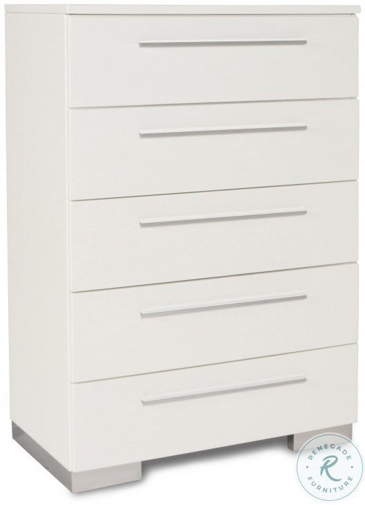 Sapphire High Gloss White Laminate Chest from New Classic Coleman