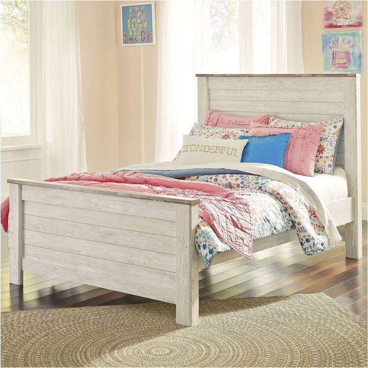 Willowton Whitewash Full Panel Bed