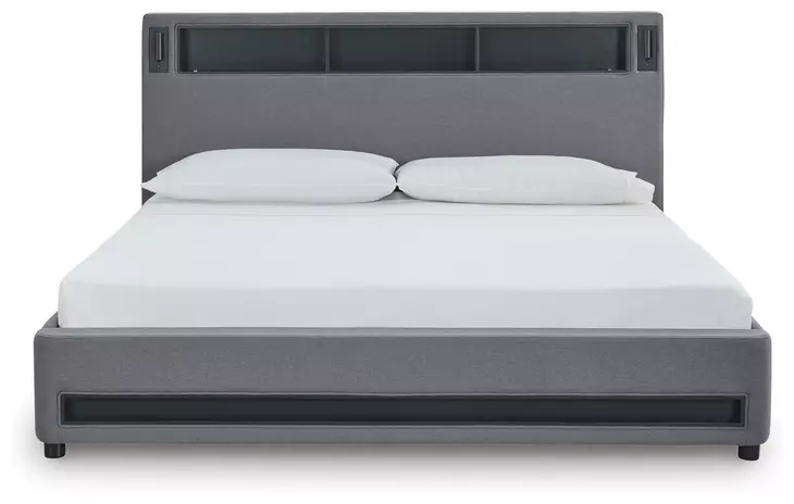 Wronske Gray California King Upholstered Bed