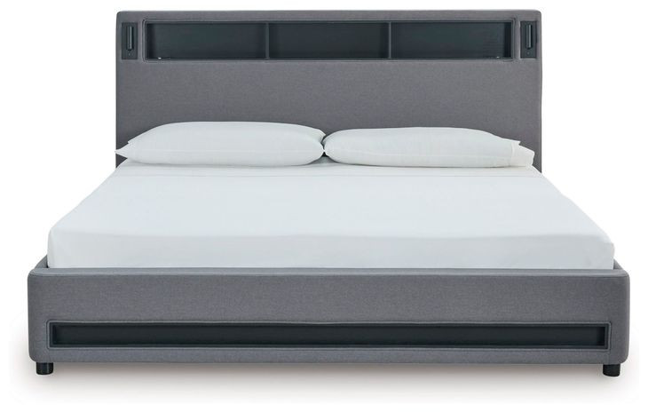 Wronske Gray Queen Upholstered Bed