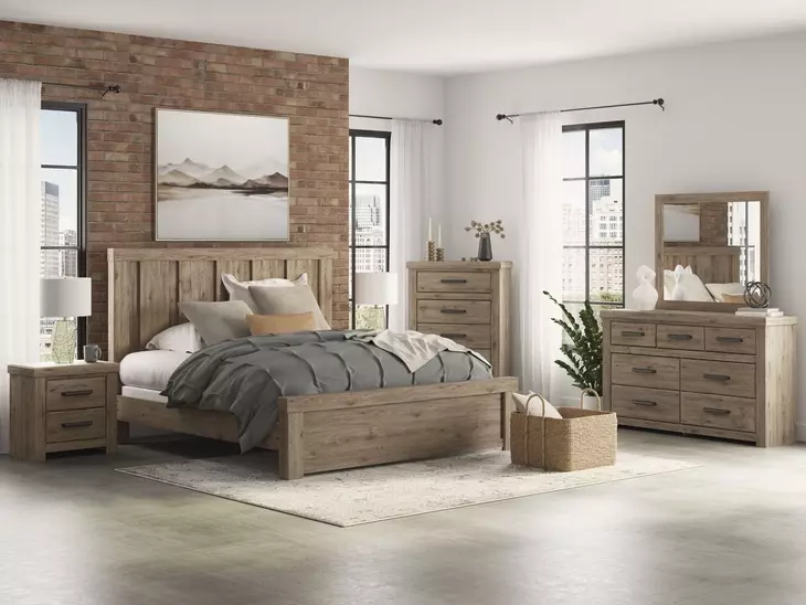 Garistyn Natural Rustic 5 Drawer Chest
