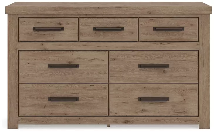 Garistyn Natural Rustic 7 Drawer Dresser