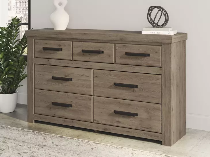 Garistyn Natural Rustic 7 Drawer Dresser