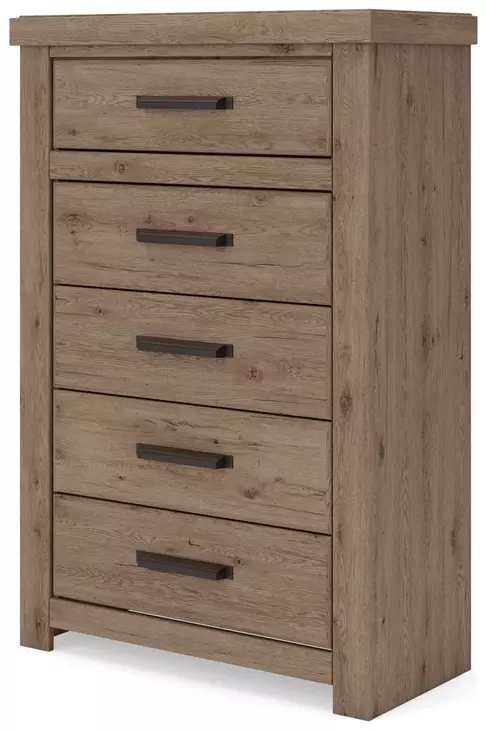 Garistyn Light Brown Storage Panel Bedroom Set