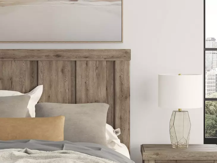 Garistyn Light Brown Queen Panel Bed