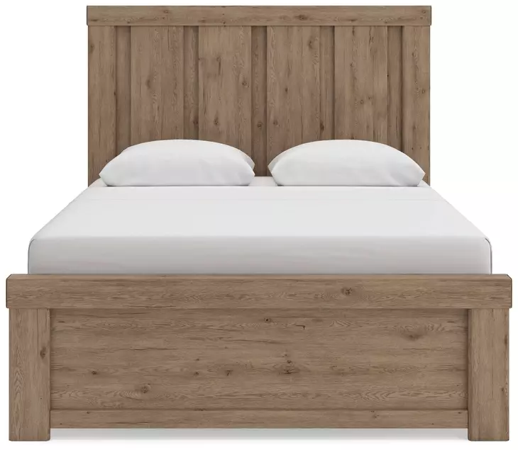 Garistyn Light Brown Queen Panel Bed
