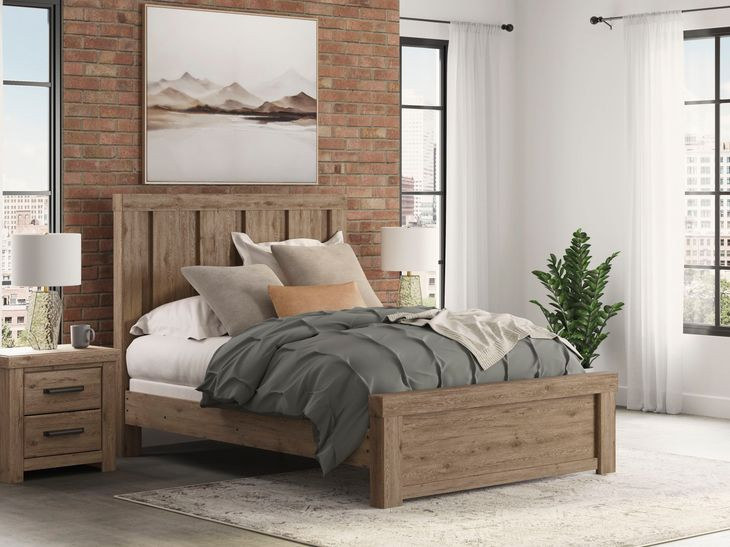 Contoura Light Brown Panel Bedroom Set