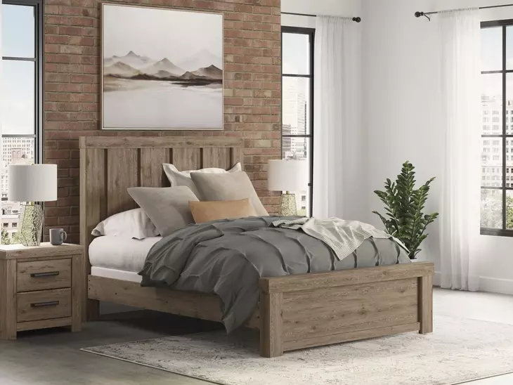 Garistyn Light Brown Panel Bedroom Set