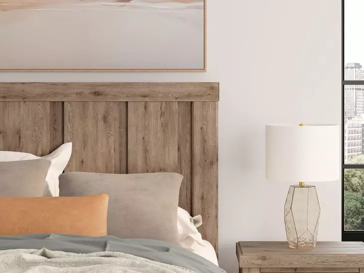 Garistyn Light Brown Queen Storage Panel Bed
