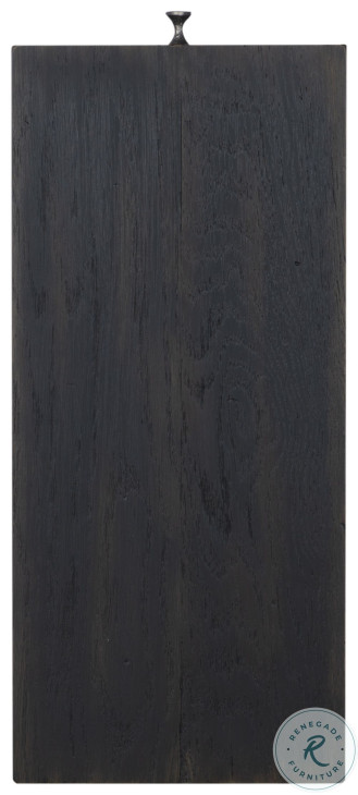 Charles Black Rustic And Pewter Chairside Table