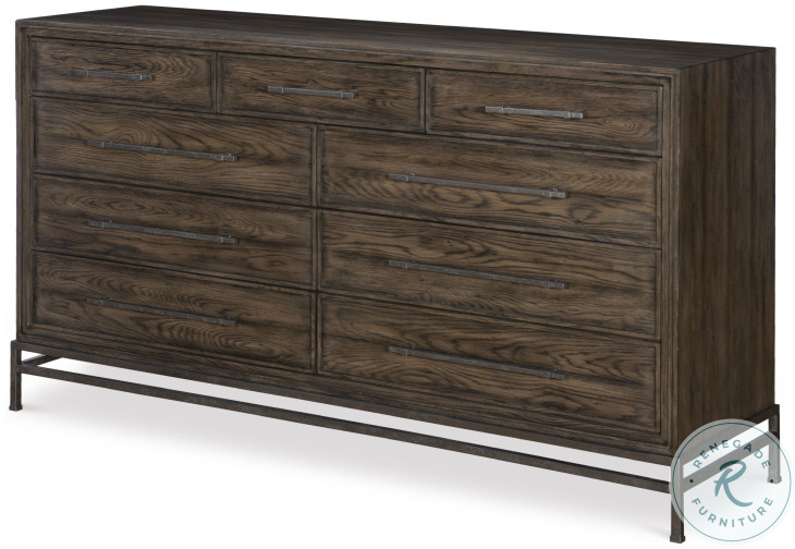 Benton Brown Rustic 9 Drawer Dresser
