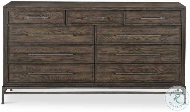 Benton Brown Rustic 9 Drawer Dresser