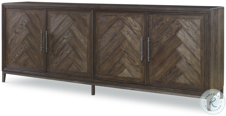 Blake Brown Rustic 4 Door Credenza