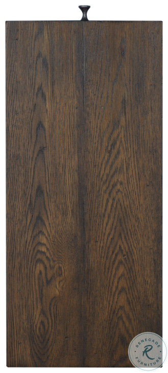 Charles Brown Rustic And Pewter Chairside Table