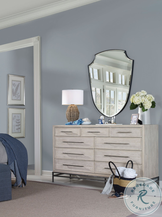 Benton White Rustic 9 Drawer Dresser