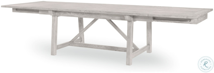 Walton White Rustic Rustic 86" Extendable Dining Table