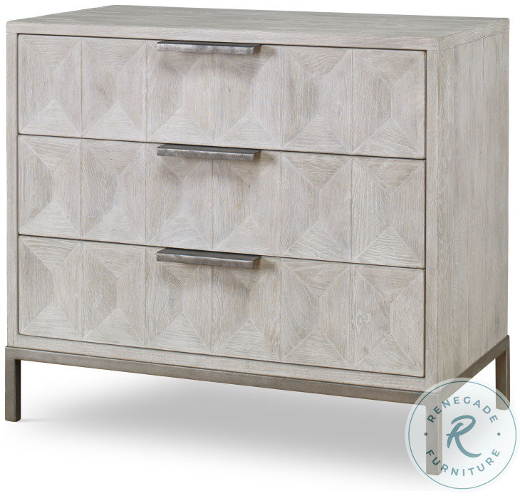 Elliott White Rustic 3 Drawer Chest