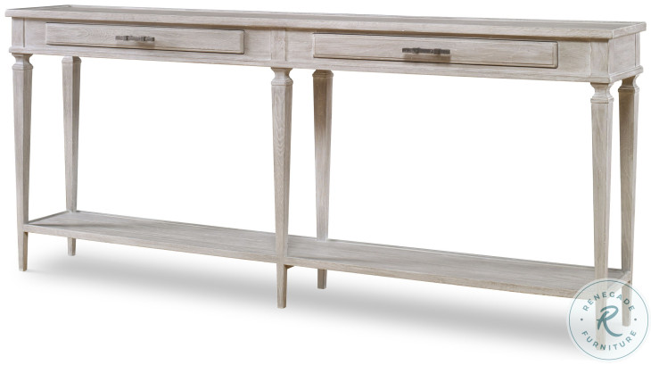 Aiden White Rustic Console Table