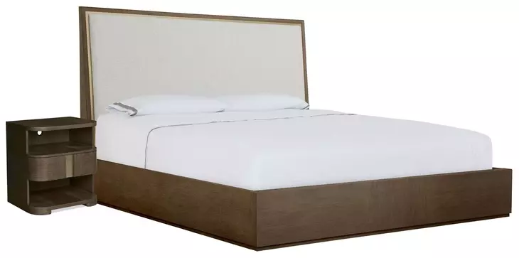 Carino Cocoa and Beige Upholstered Panel Bedroom Set