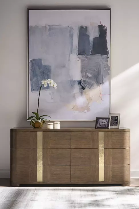 Carino Cocoa and Gold 6 Drawer Dresser