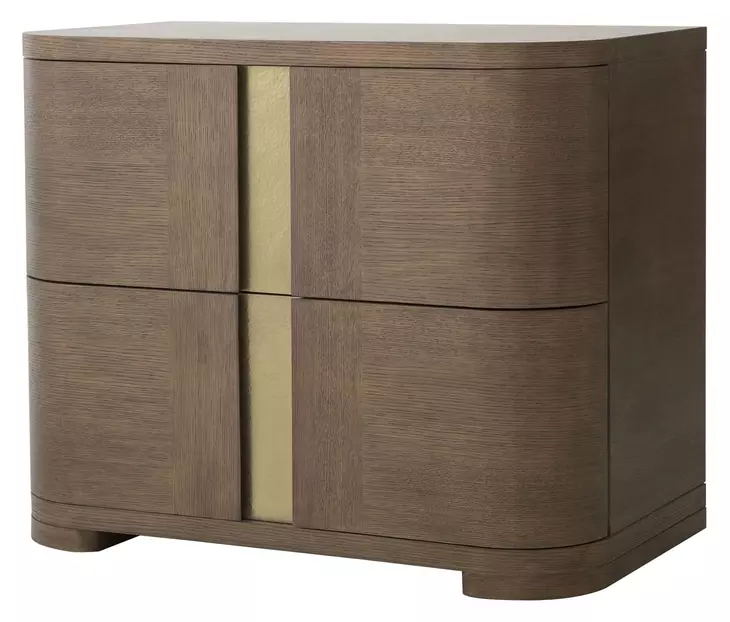 Carino Cocoa and Gold 2 Drawer Nightstand