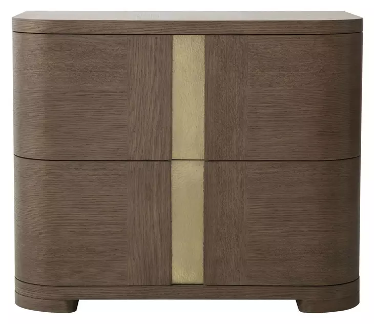Carino Cocoa and Gold 2 Drawer Nightstand