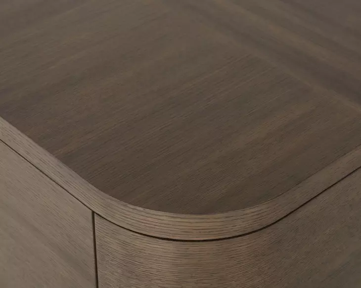 Carino Cocoa and Gold 2 Drawer Nightstand