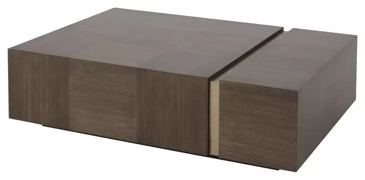 Carino Cocoa and Gold Rectangular Cocktail Table