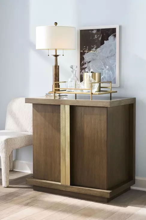 Carino Cocoa and Gold 2 Door Accent Chest