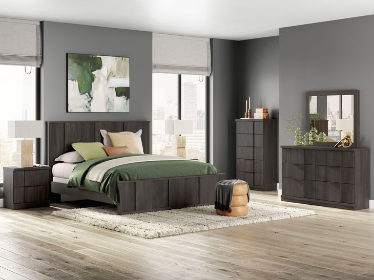 Avernhall Dark Brown 6 Drawer Dresser