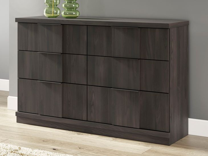 Avernhall Dark Brown 6 Drawer Dresser