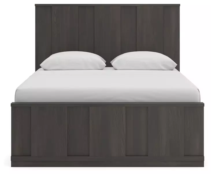 Agrander Dark Brown Queen Panel Platform Bed