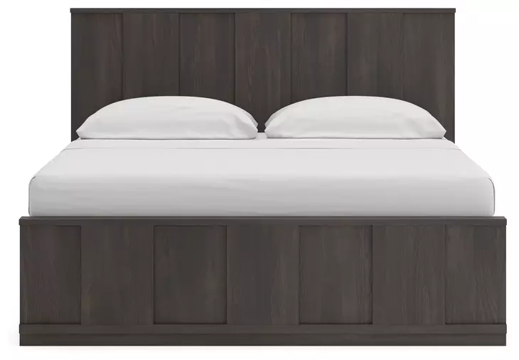 Agrander Dark Brown King Panel Bed