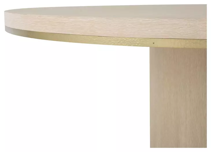 Carino Sand Cerused and Gold 64" Round Dining Table