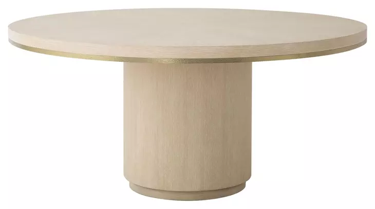 Carino Sand Cerused and Gold Round Dining Room Set