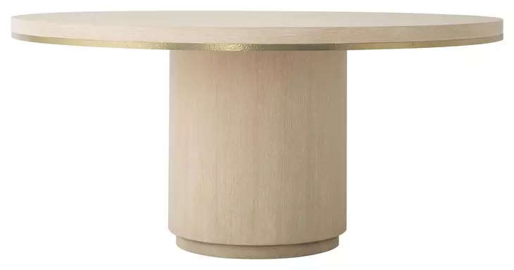 Carino Sand Cerused and Gold 64" Round Dining Table