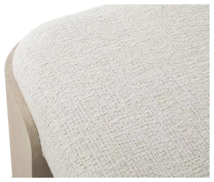 Carino Sand Cerused and Beige Upholstered Storage Bed Bench