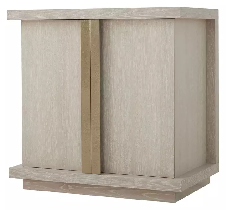 Carino Sand Cerused and Gold 2 Door Accent Chest