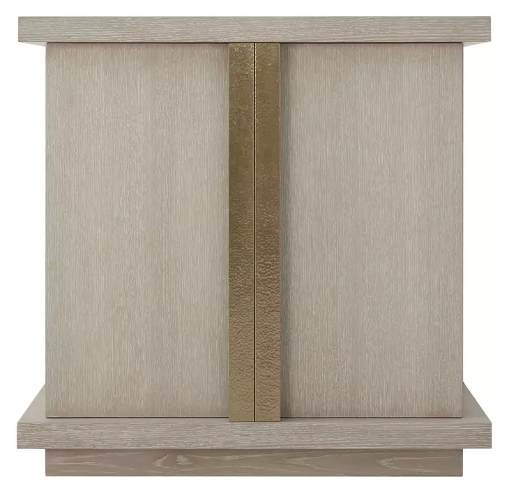 Carino Sand Cerused and Gold 2 Door Accent Chest